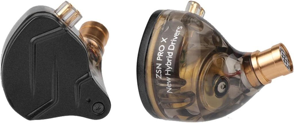In-Ear Monitor oordopjes zwart met bedrade HiFi kabel en zinklegering behuizing