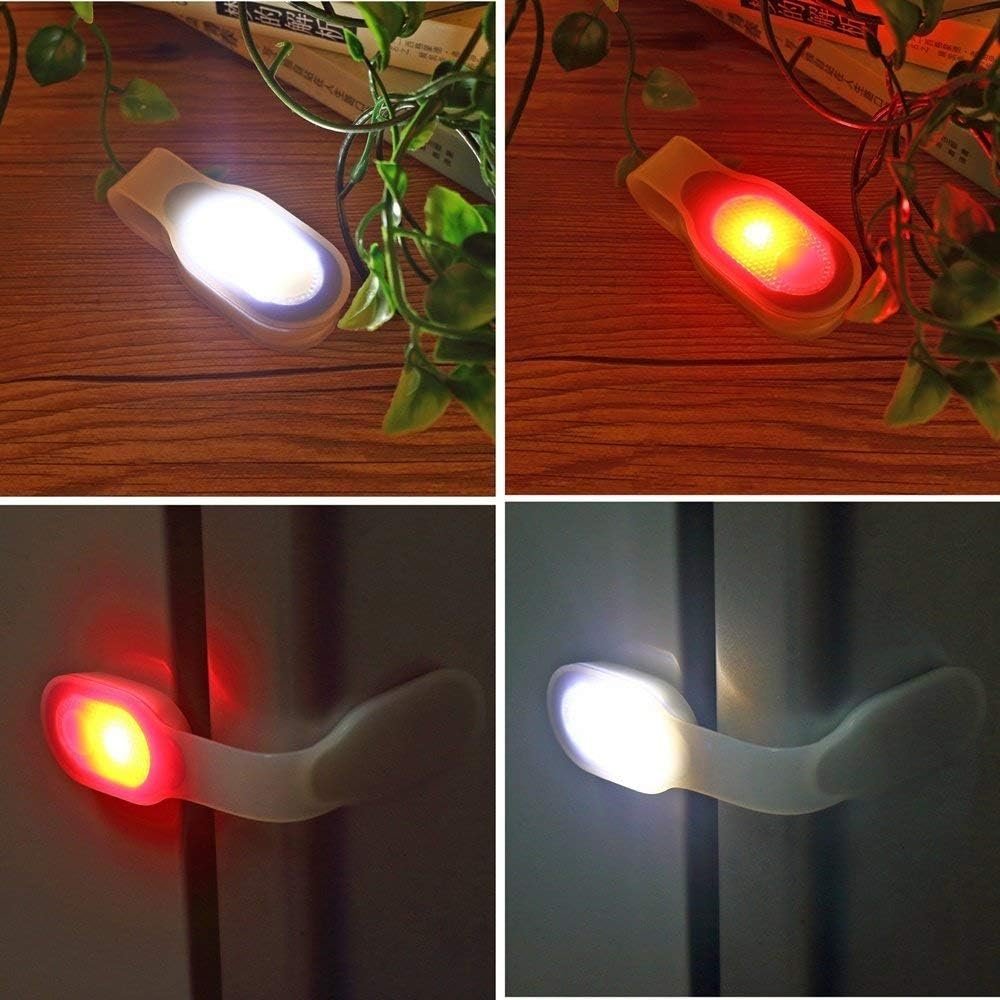 USB oplaadbaar clip-on nachtlampje met magnetische witte en blauwe LED verlichting