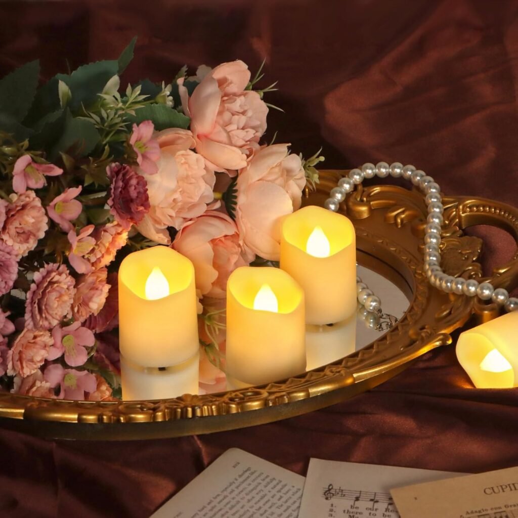 LED Theelicht Kaarsen Oplaadbaar met Afstandsbediening - Dimbare Flickerende Warm Witte LED Kaarsen met Timer - USB Oplaadbare Sfeerverlichting voor Decoratie en Feestjes