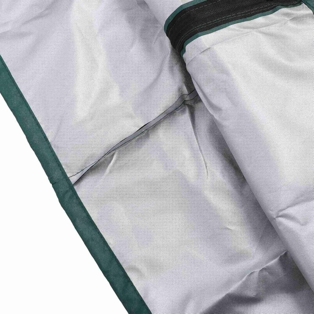 Groene opbergtas voor kunstkerstboom van 420D polyester met trekkoord en spanbanden voor stofvrije opslag