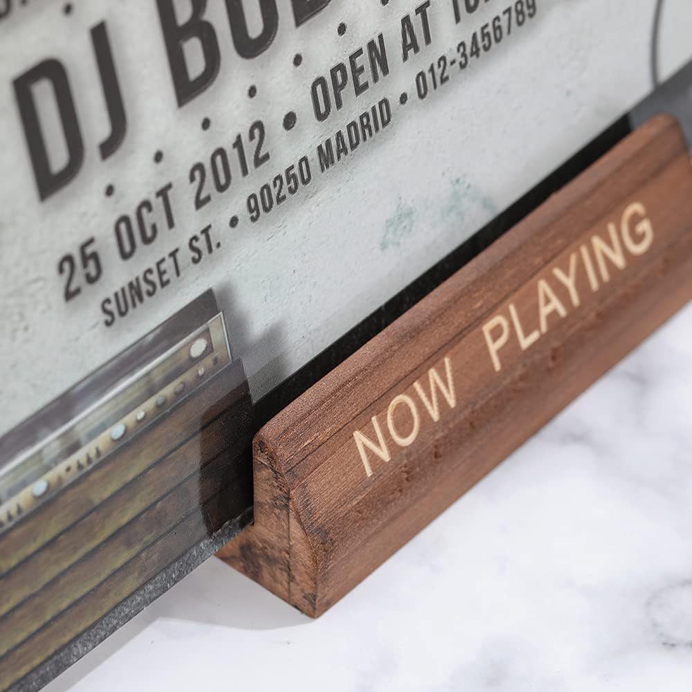 Vinyl platenhouder display - minimalistische LP en CD standaard - now playing albumhoes weergave - stijlvolle vinyl opbergstandaard
