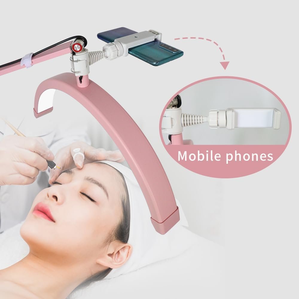 LED halve maan videolamp dimbaar 3000-6000K met C-klem tafelmontage voor make-up en livestream verlichting