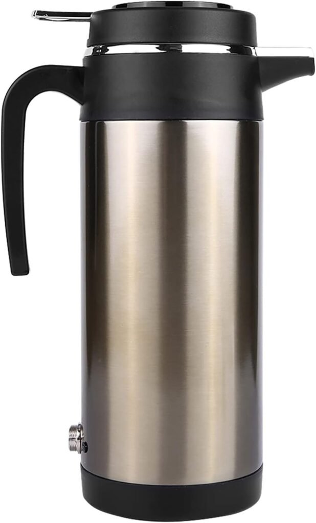 1200ml elektrische waterkoker 12V 24V roestvrij staal draagbare reis waterkoker voor auto camper vrachtwagen verwarmingsfles reisgebruik