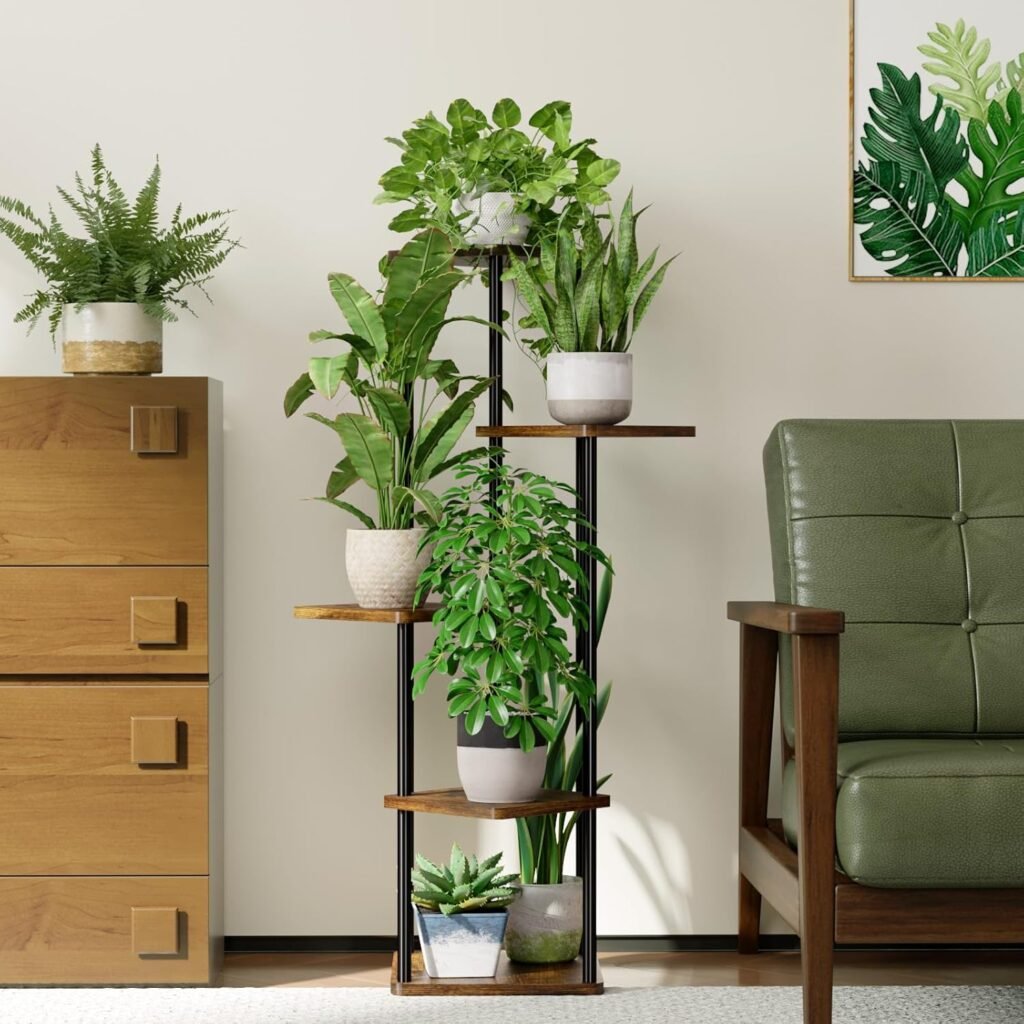 Plantenstandaard 5 Laags - Metalen Plantenrek Voor Binnen En Buiten - Bloemenstandaard Voor Kamerplanten - Balkon En Woonkamer Decoratie
