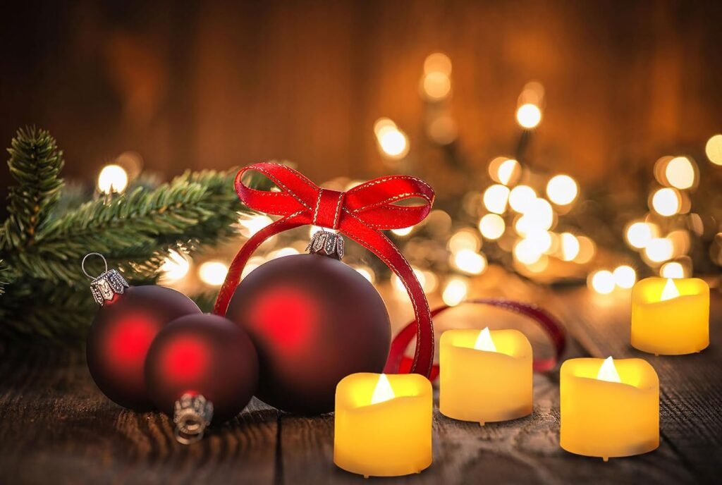 Set van 12 LED waxinelichtjes met afstandsbediening en timerfunctie voor sfeerverlichting binnen en buiten