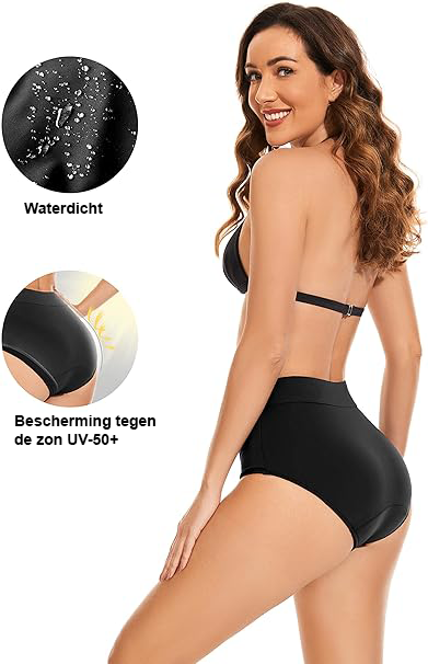 Menstruatie Zwemslip - Lekvrije Bikini Onderbroek voor Zwemmen - Herbruikbare Absorberende Zwemkleding voor Meisjes en Vrouwen