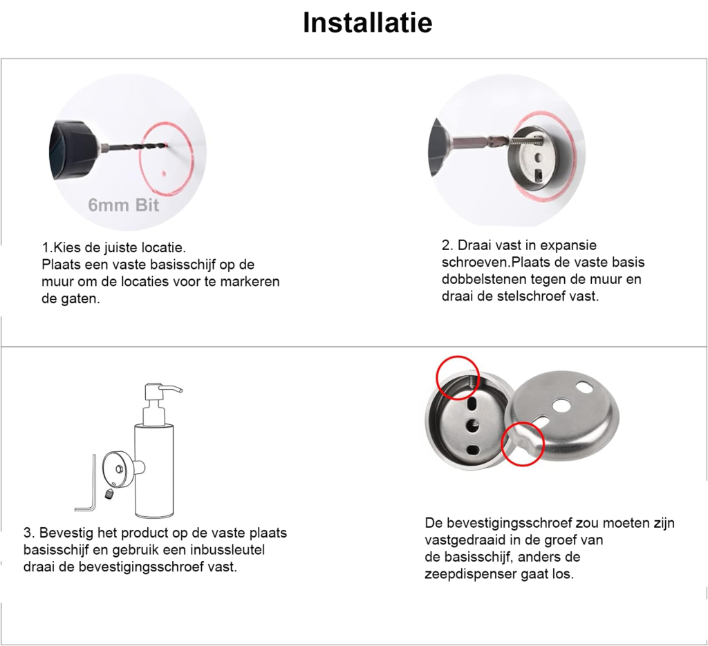 Automatische zeepdispenser voor wandmontage, contactloos en USB oplaadbaar voor keuken en badkamer
