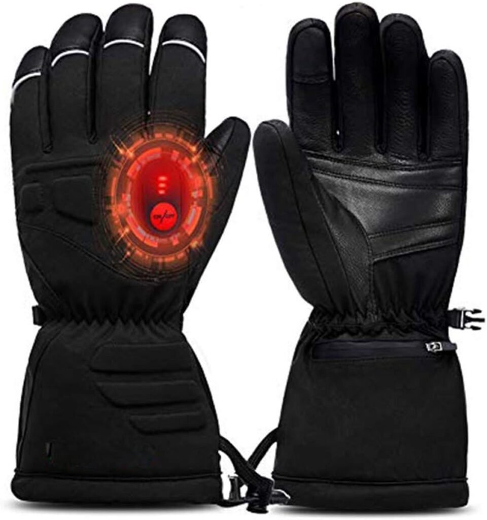 Verwarmde handschoenen met oplaadbare batterij 7,4V 2200mAh, winterhandschoenen maat 3XL voor outdoor en fietsen
