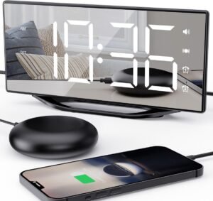 Trilwekker met LED Scherm – Wekker met USB Oplaadfunctie – Noodstroomvoorziening – Heldere Tijdsaanduiding