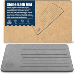 Badmat van Diatomeeënaarde – Antislip Douchemat – Sneldrogende en Absorberende Badkamermat – 60 × 39 cm