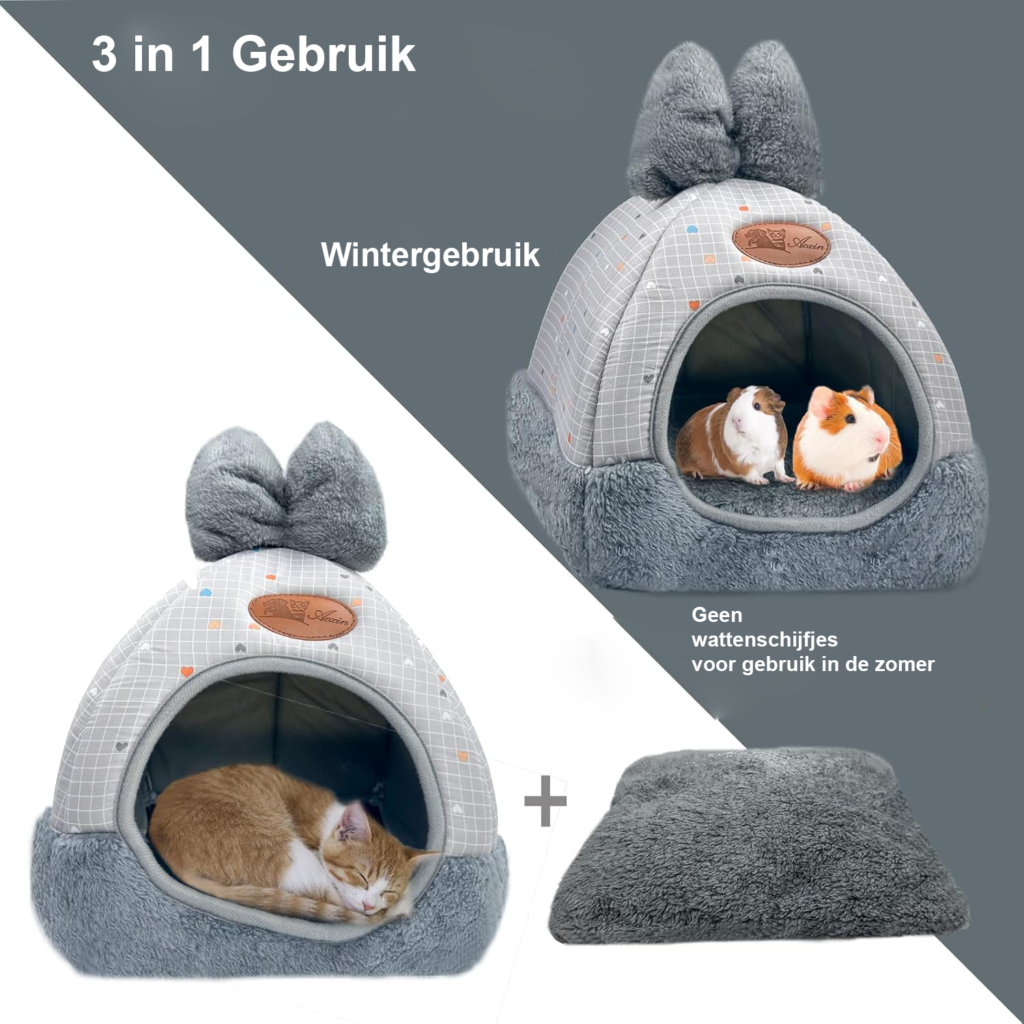 Cavia bed en schuilplaats voor konijnen en kleine dieren, zacht en Cavia bed en schuilplaats voor konijnen en kleine dieren, zacht en warm huisdierenbedwarm huisdierenbed