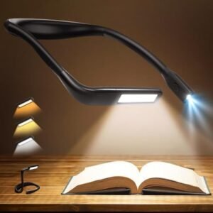 Oplaadbare LED Leeslamp – Flexibele Neklamp voor Boeken – Handsfree Leeslicht met 3 Lichtmodi – Zwart, 8 Uur Gebruikstijd