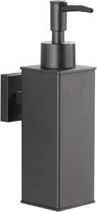 Wandgemonteerde Zeepdispenser Mat Zwart – 304 RVS Handzeepdispenser – 180 ml Navulbaar – Voor Keuken en Badkamer