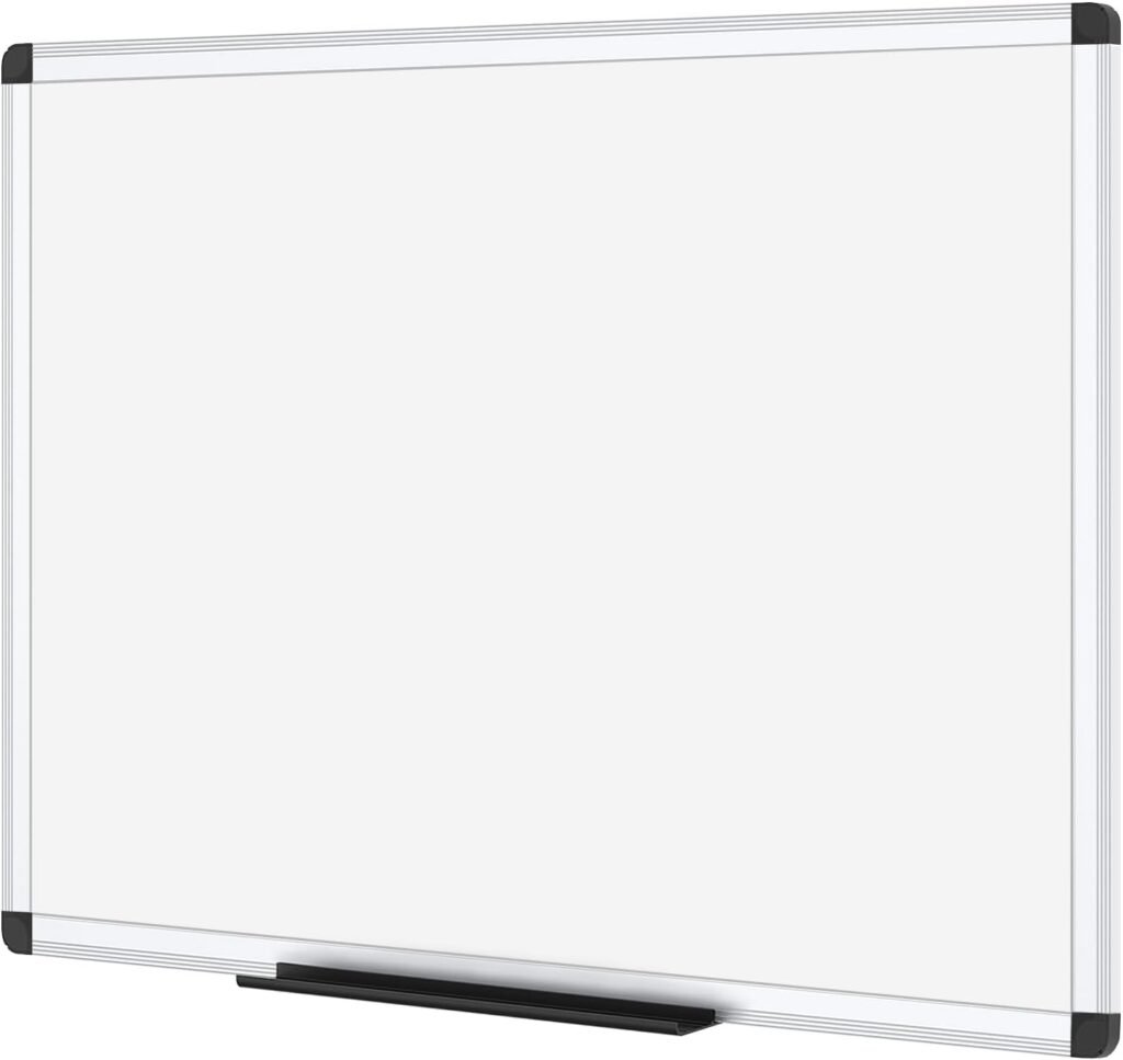 Magnetisch whiteboard 90 x 60 cm met aluminium frame in zilver