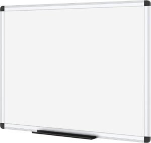 Magnetisch whiteboard 90 x 60 cm met aluminium frame in zilver