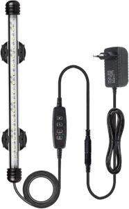 Aquariumverlichting met automatische dimfunctie – LED aquariumlamp met instelbare helderheid – Blauw-wit licht – 28 cm