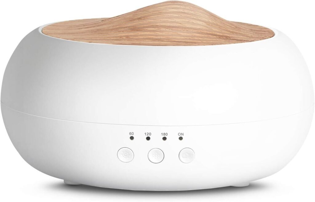 Elektrische aromadiffuser en luchtbevochtiger met LED-verlichting en timerfunctie