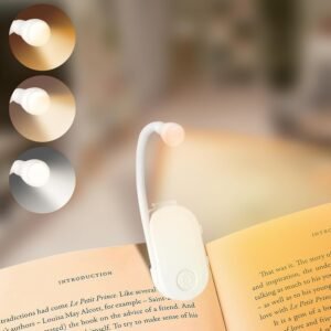LED Leeslamp met Clip – Oplaadbare Boeklamp met 3 Lichtstanden – Dimbaar en Oogbeschermend – 360° Flexibele Zwanenhals