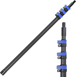 Carbon fiber telescoopsteel 1,13 tot 3,6 meter voor schoonmaken en schilderwerk met universele schroefdraadkop
