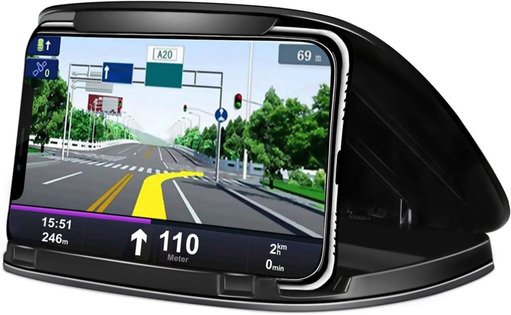 Universele autotelefoonhouder voor dashboard en voorruit, verstelbaar en zwart