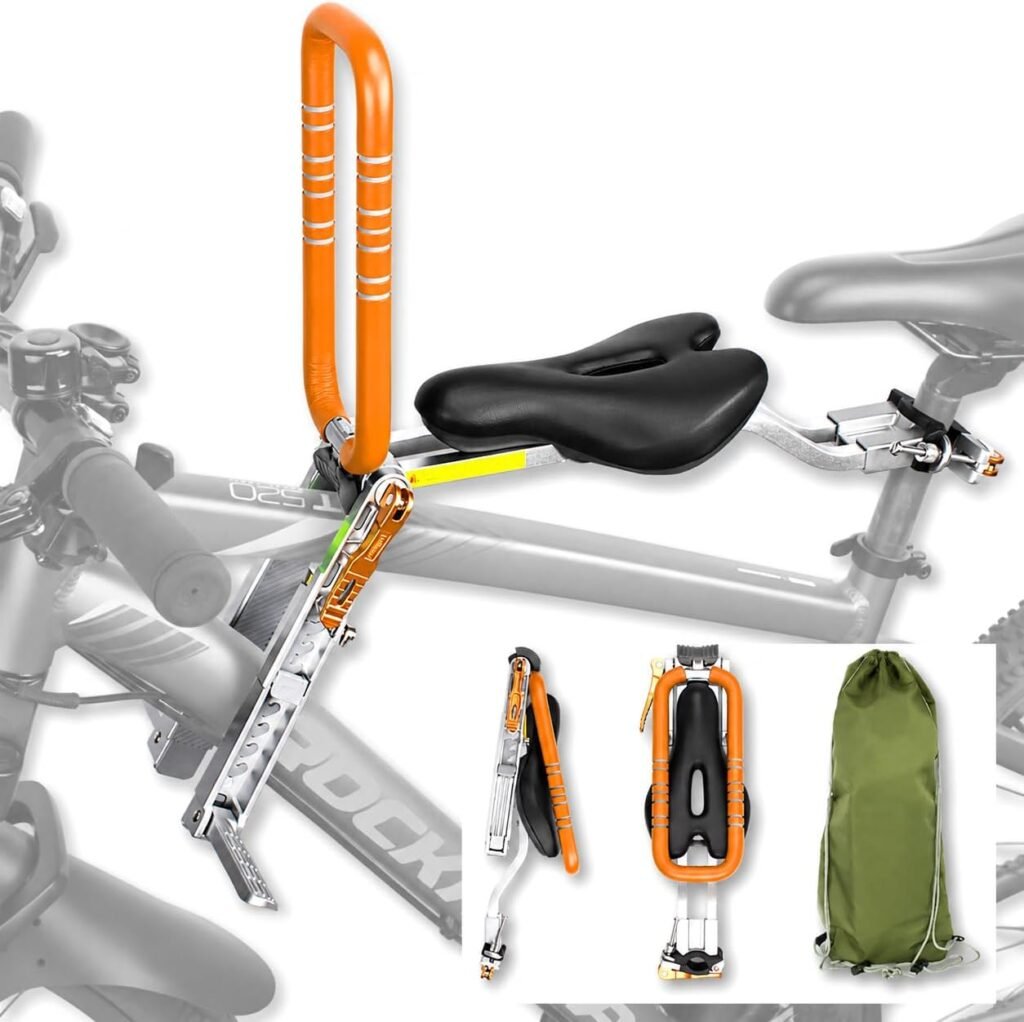 Kinderfietszitje voor mountainbike, comfortabel fietsstoeltje voor kinderen met montagegereedschap