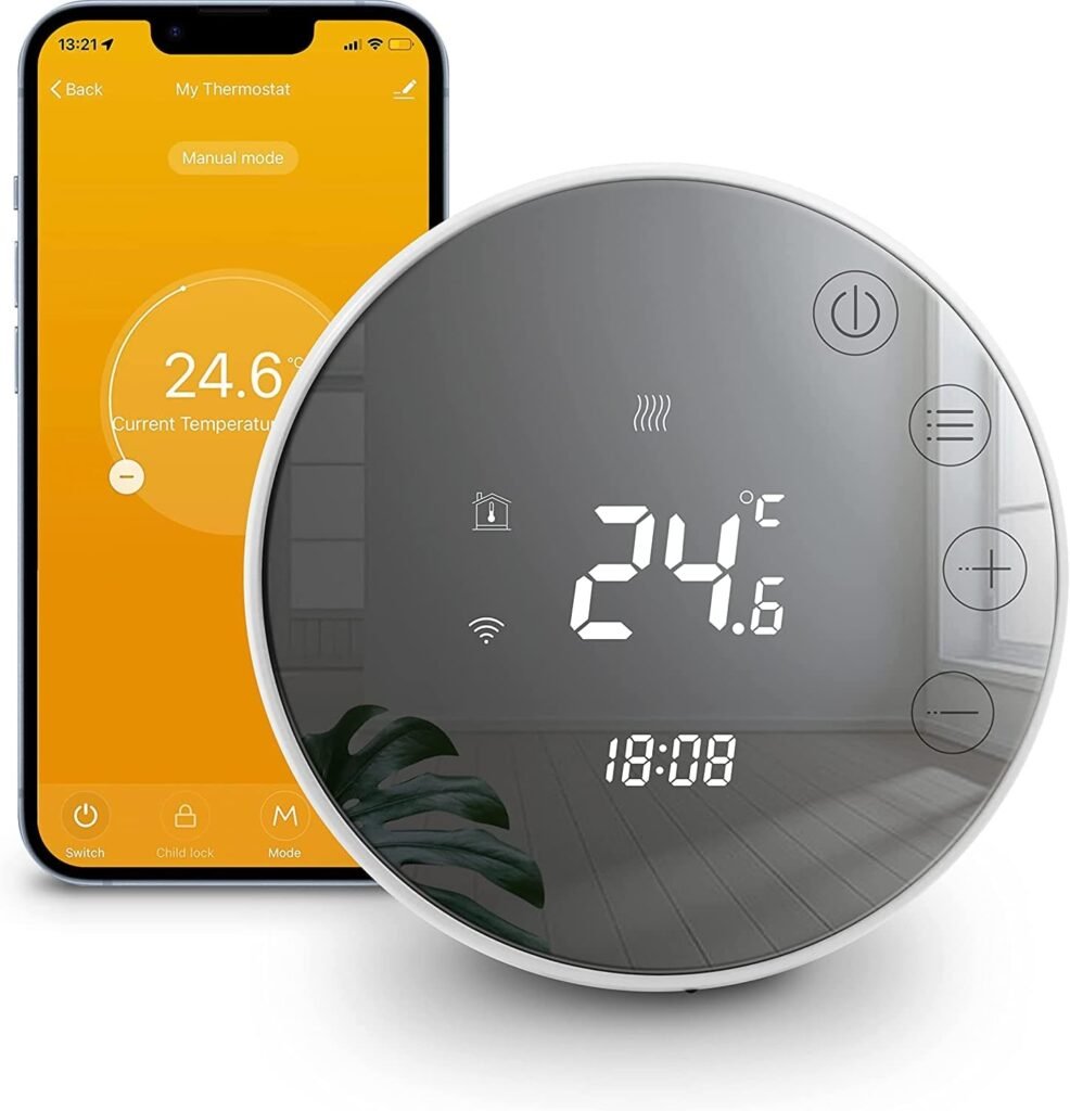 WiFi thermostaat vloerverwarming met Tuya app-bediening en programmeerbare temperatuurregeling