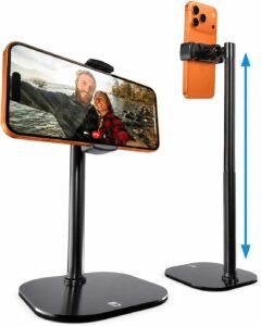 Verstelbare Telefoonstandaard voor Bureau – Smartphone Houder – Geschikt voor Videogesprekken – Verstelbare Kijkhoek