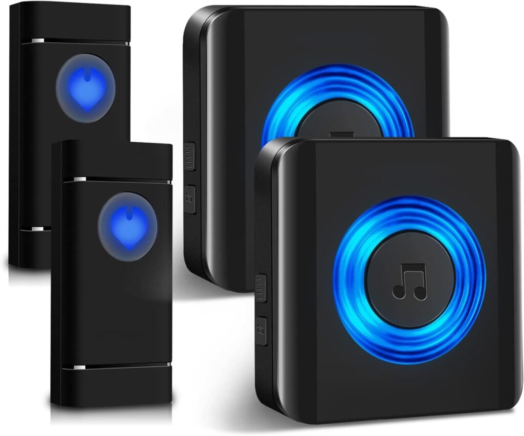 Draadloze deurbelset met waterdichte ontvangers voor thuisgebruik, zonder batterijen en eenvoudig te installeren