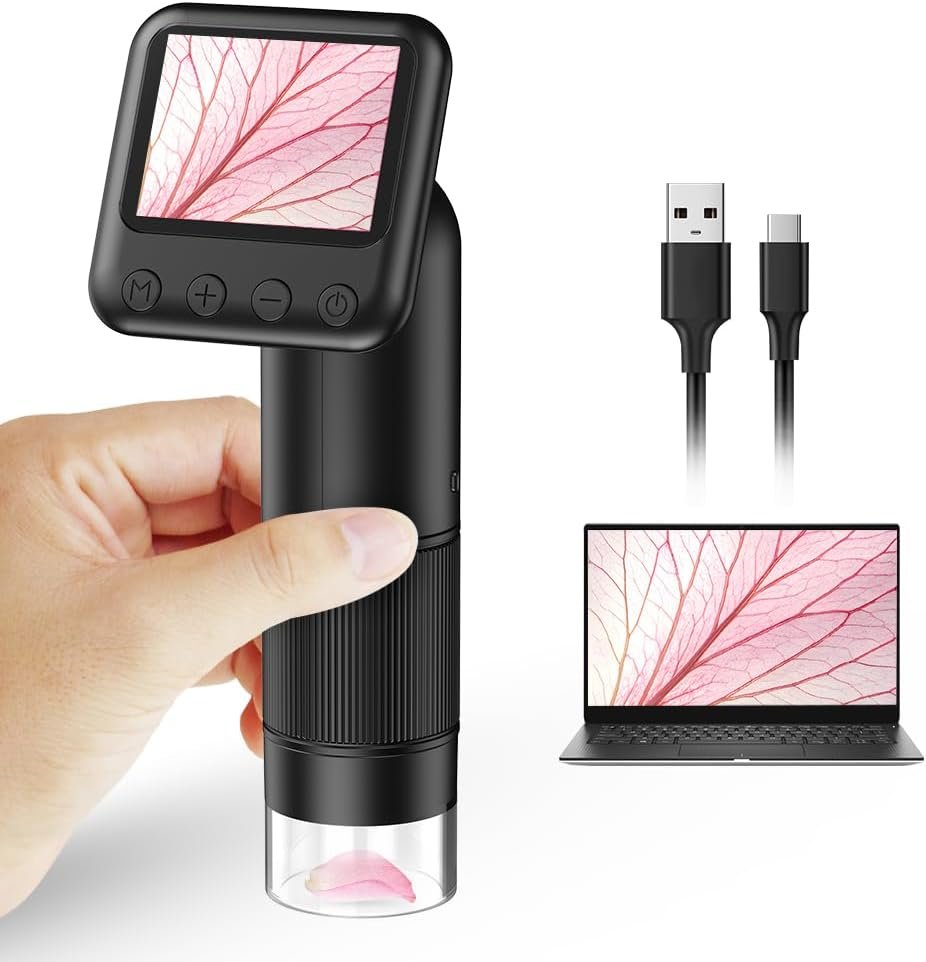 Digitale handmicroscoop met 800x vergroting en LED-verlichting