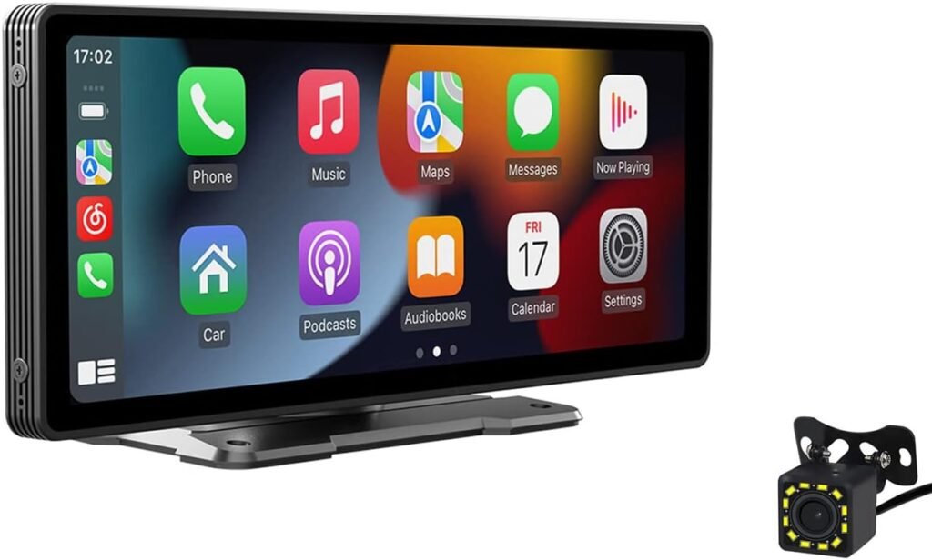 Draagbare autoradio met touchscreen, Bluetooth, Android Auto en USB/AUX-uitgang in zwart