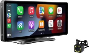 Draagbare autoradio met touchscreen, Bluetooth, Android Auto en USB/AUX-uitgang in zwart