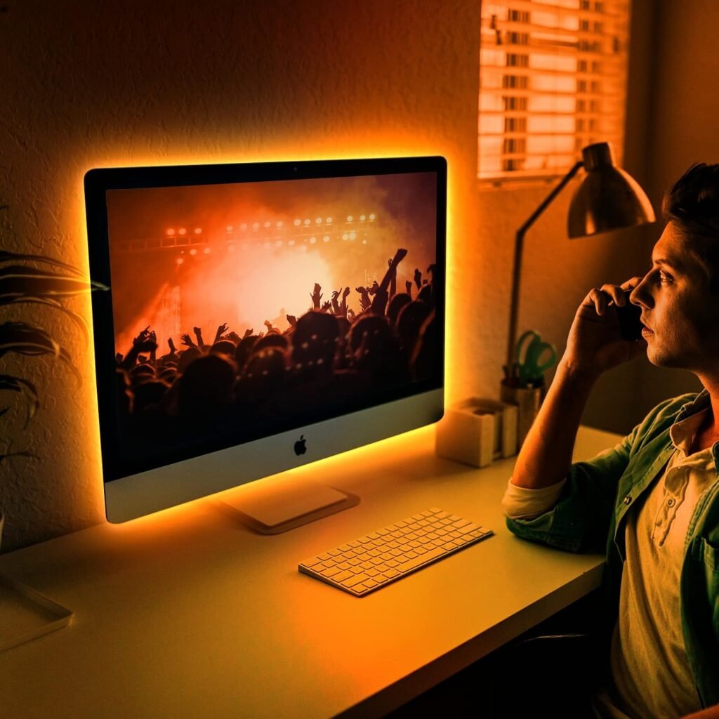 USB LED TV-achtergrondverlichting 2 meter, dimbare COB LED-strip, warm wit 3000K