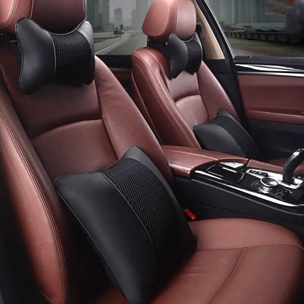 Nekkussen voor auto en kantoor met memory foam en verstelbare schouderriem
