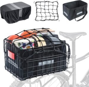 Fietsmand achter met waterdichte tas en afneembare fietstas voor bagagedrager boodschappen en dagelijks gebruik