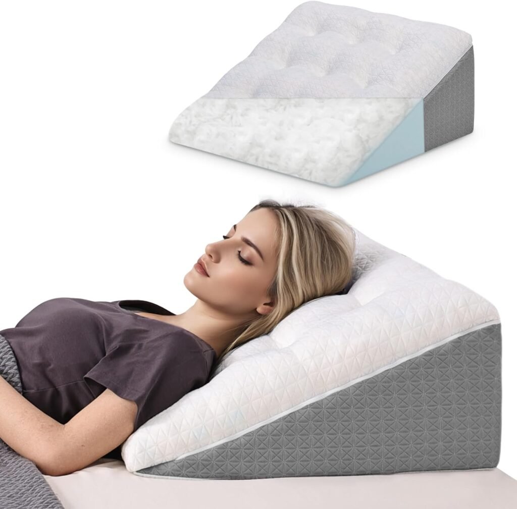 Leeskussen met traagschuim voor bed en bank, ergonomische rugsteun voor lezen, tv kijken en gamen