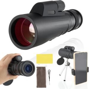 Monokijker telescoop 13x50 waterdicht met smartphonehouder en draagtas
