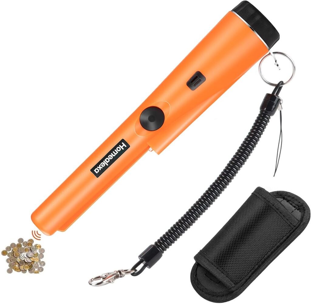 Draagbare metaaldetector met 360° detectie, LED-display, buzzer en vibratie voor volwassenen en kinderen