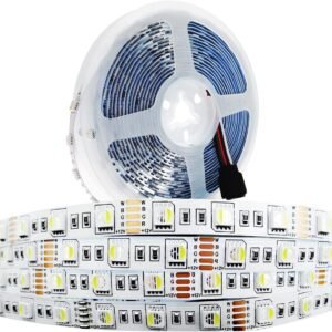 LED Strip 12V RGBW 5 Meter – RGB LED Verlichting – 300 SMD 5050 LED’s – 6000K Wit Licht – Voor Slaapkamer, Keuken en Decoratie