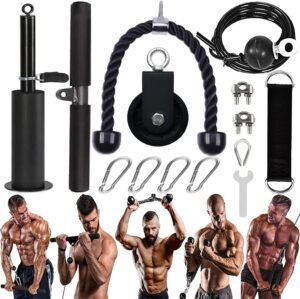 Pulley kabelsysteem voor krachttraining thuisgym, geschikt voor biceps, triceps, schouders en rug