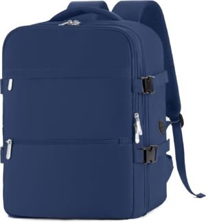 Reisrugzak 40x20x25 cm blauwe handbagage rugzak voor EasyJet met waterdichte draagtas voor reizen