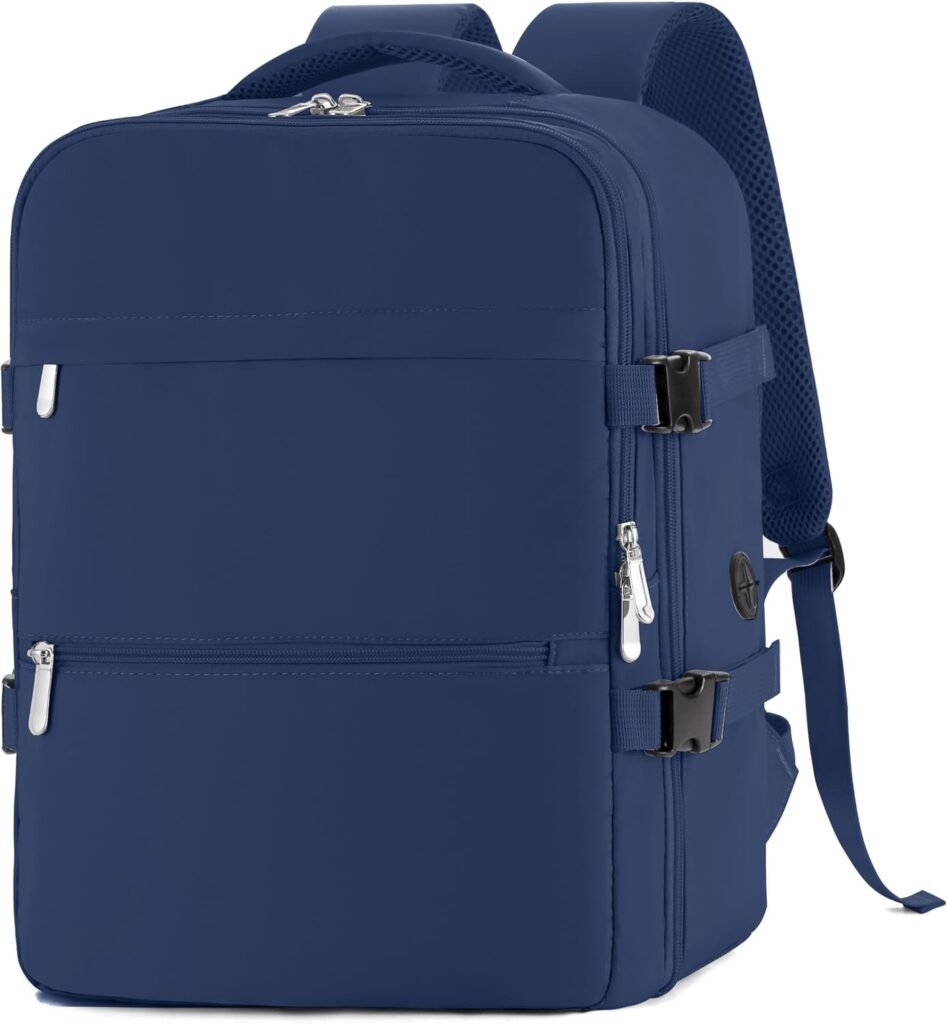 Reisrugzak 40x20x25 cm blauwe handbagage rugzak voor EasyJet met waterdichte draagtas voor reizen