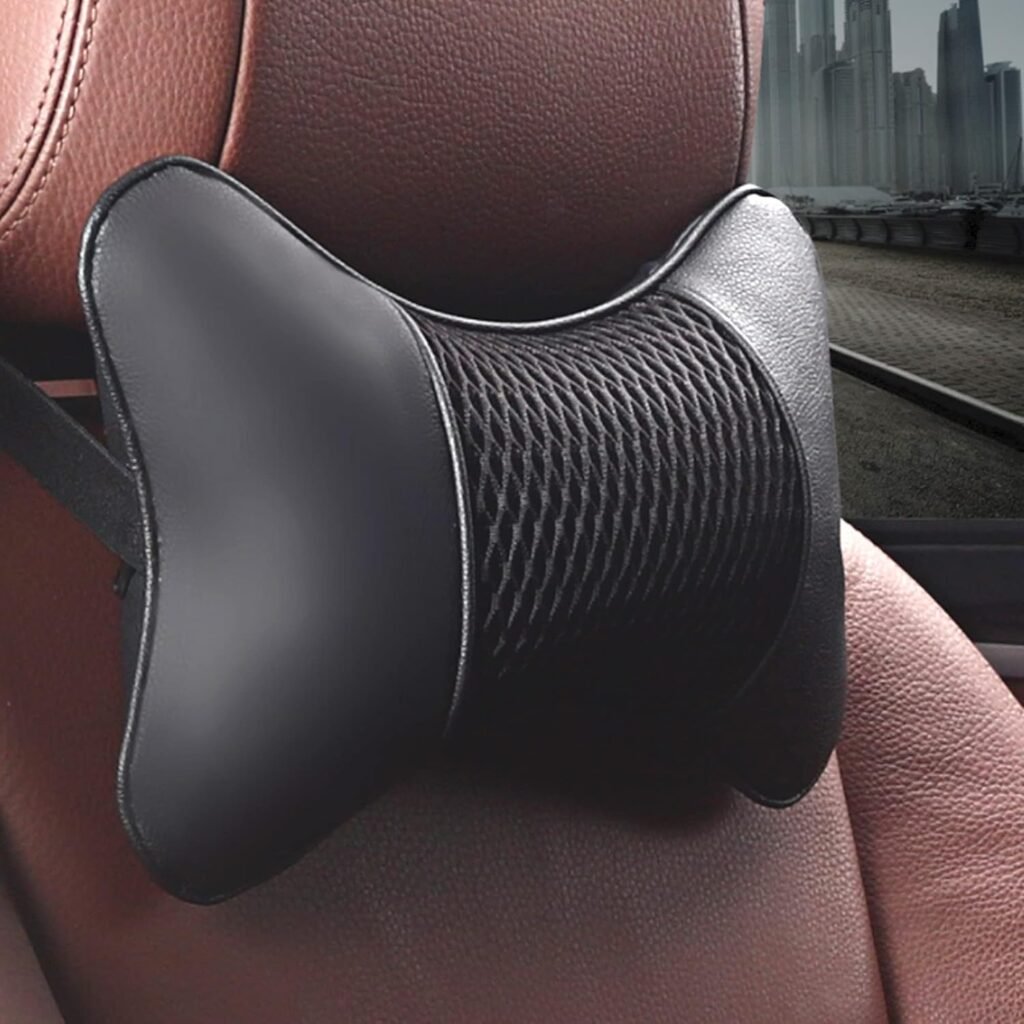 Nekkussen voor auto en kantoor met memory foam en verstelbare schouderriem