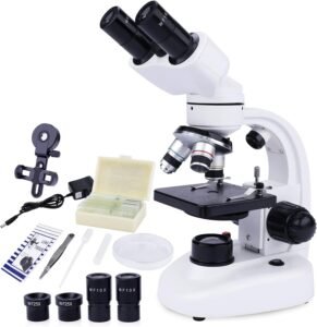 Binoculaire microscoopset – Microscoop voor kinderen en volwassenen – Educatief en hobby – Sterke vergroting en heldere beeldweergave