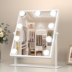 Make-upspiegel met Verlichting – Hollywood Spiegel met Touch Bediening – Verstelbare Kleurtemperatuur – Groot Spiegeloppervlak