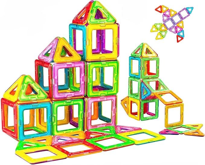 Magnetische bouwstenen speelgoed set 50 stuks voor kinderen vanaf 3 jaar, educatief constructiespeelgoed