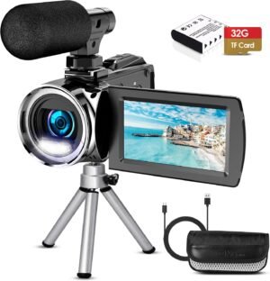 4K Ultra HD videocamera met IPS-scherm voor vloggen en opnames