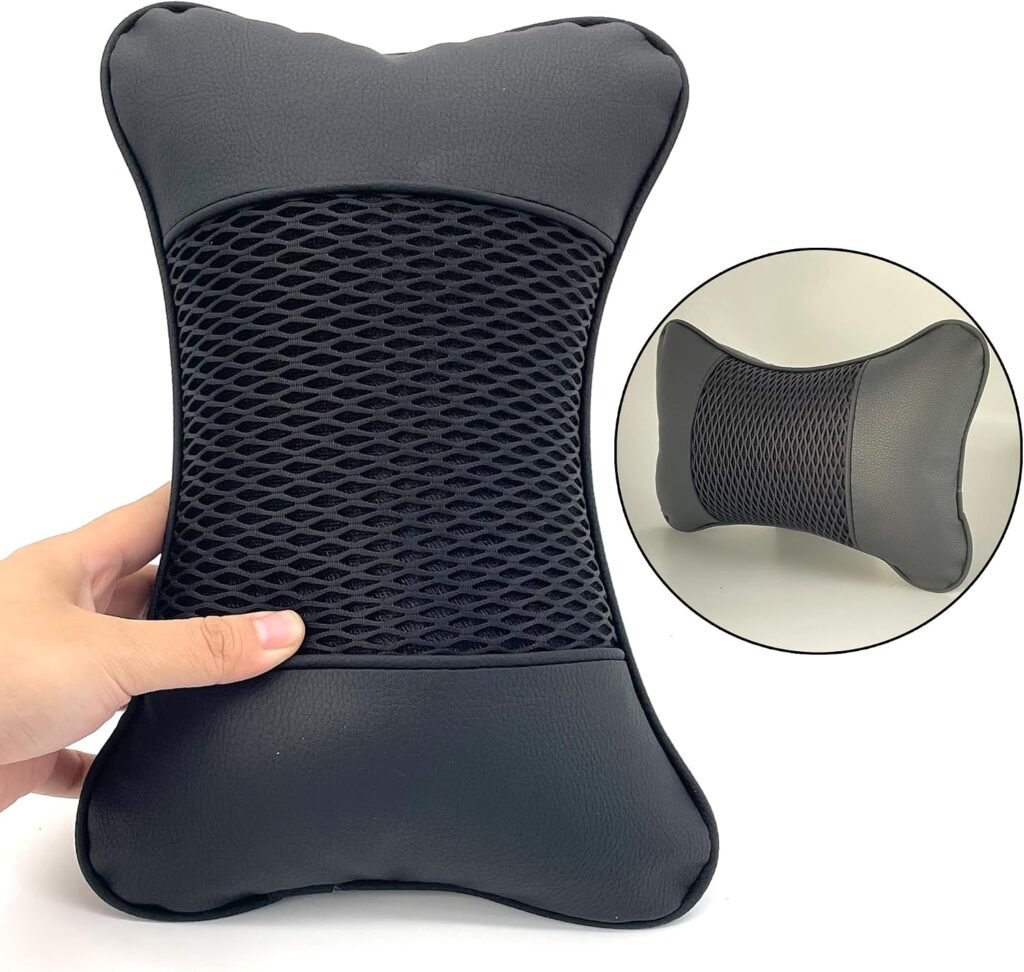 Nekkussen voor auto en kantoor met memory foam en verstelbare schouderriem