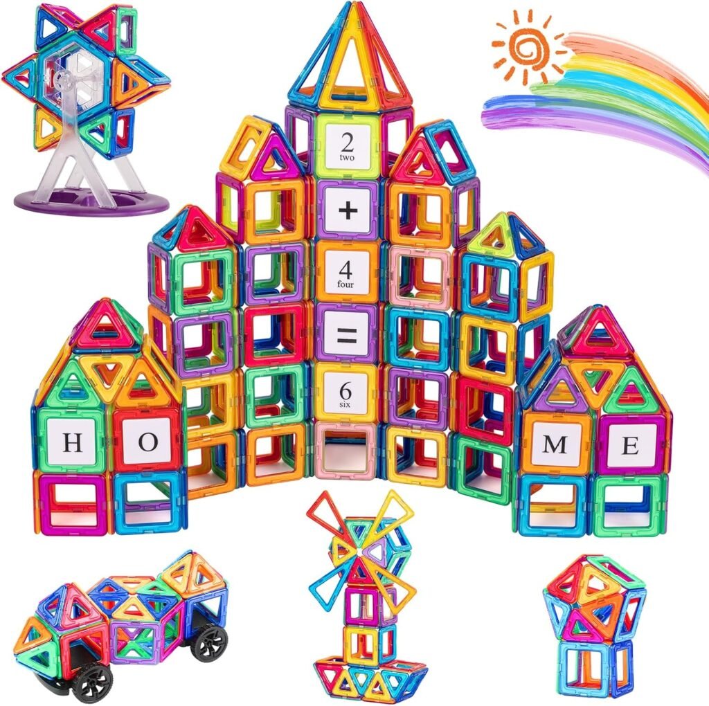 Magnetische bouwblokken set 122 stuks - 3D constructiespeelgoed voor kinderen van 3 tot 7 jaar