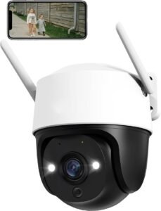 Beveiligingscamera Outdoor 2K WiFi – PTZ IP Camera met Nachtzicht en AI Bewegingsdetectie – Waterdicht IP66 met Tweeweg Audio