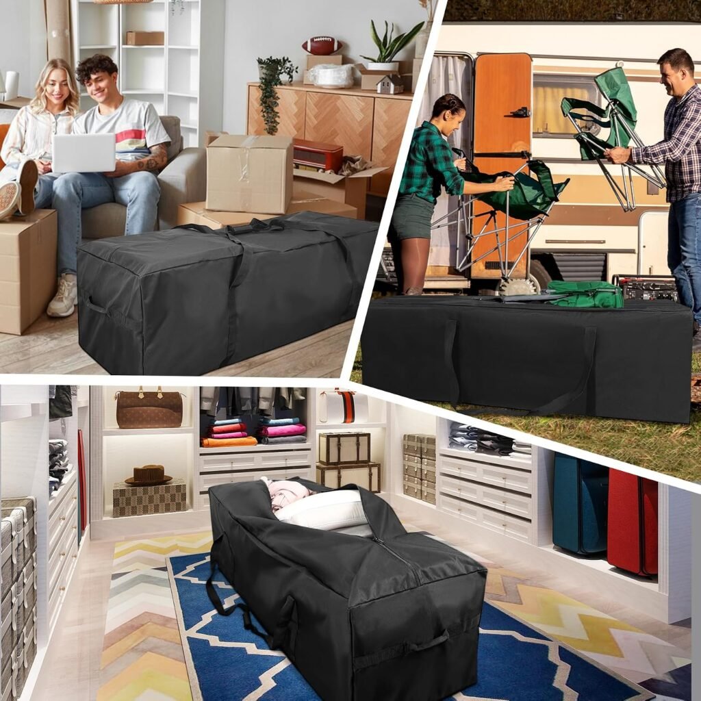 Grote zwarte reistas 152 × 43 × 51 cm – opvouwbare sporttas voor bagage, waterafstotend en lichtgewicht